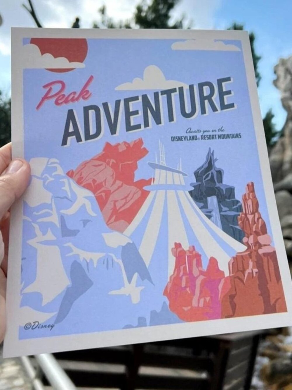 Disney Magic Key Peak Adventure Poster Disneyland Resort Mountains 2022